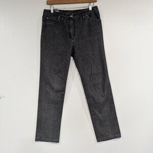 Gina B. Heidemann Cropped Stretch Jeans Black Size 42 France Size Large
